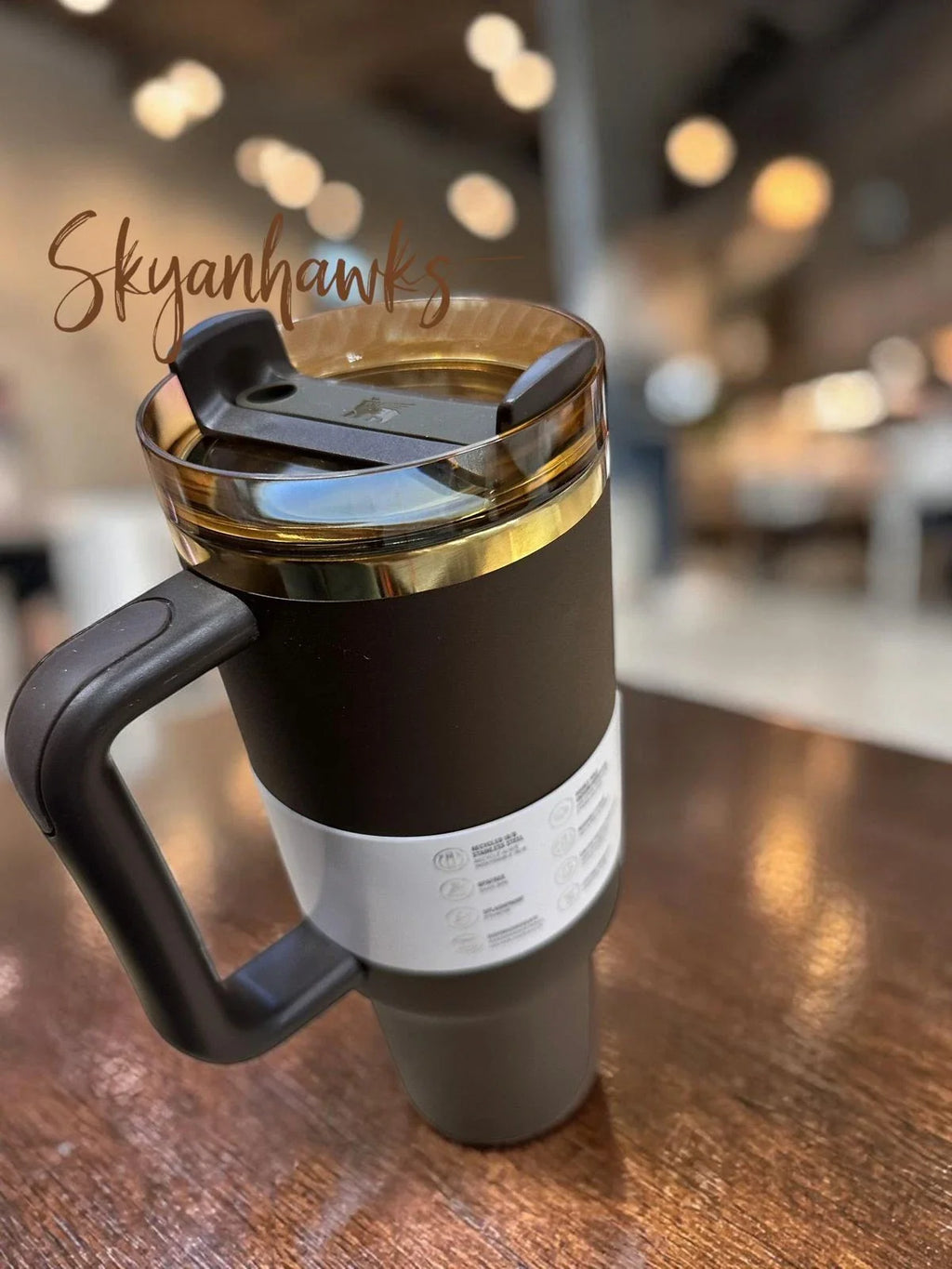 Stanley Quencher H2.0 FlowState Tumbler 40oz Dark Brown Stainless Steel Travel Mug with Handle