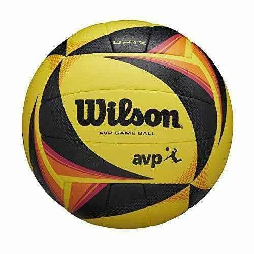 Wilson AVP Game Ball Official Size Beach Volleyball Yellow Black OPTX Outdoor Volleyball